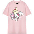 Tee-shirts sur Grenoble : T-shirt Hello Kitty Sanrio Friends T-shirt &agrave; manches courtes Rose