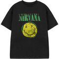 Tee-shirts enfants sur Grenoble : T-shirt enfant Nirvana Yellow Logo T-shirt &agrave; manches courtes Noir