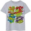 T-shirt enfant Teenage Mutant Ninja Turtles Doodle Ninja Faces T-shirt &agrave; manches courtes Gris