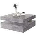 D&eacute;coration sur Grenoble : Tables basses Coffee Table Basse Pivotante B&eacute;ton Gris Clair Argent&eacute; Unique. . Maison & D&eacute;co > Tables basses.