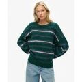 Pull Superdry Pull en tricot &agrave; rayures d&eacute;contract&eacute; et bross&eacute;