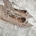 Bottes femme sur Grenoble : Bottines Missguided Ballerines nude vernies lacets chevilles Missguided T40 neuves