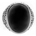 Bijoux Orusbijoux Bague Homme Argent Onyx ?il Noir Argent&eacute; Grenoble