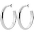Boucles oreilles Brillaxis Cr&eacute;oles acier Blanc Grenoble