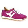 Baskets femme sur Grenoble : Baskets basses Belang Baskets cuir velours fushia