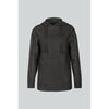 Pull Enorsia Tunique en tricot surdimensionn&eacute;e &agrave; capuche en gris charbon Noir