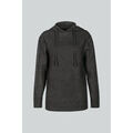 Pull Enorsia Tunique en tricot surdimensionn&eacute;e &agrave; capuche en gris charbon Noir Grenoble