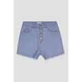 Short Enorsia Shorts coupe droite boutonn&eacute;s avec ourlet brut Bleu Grenoble