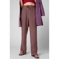Pantalon Enorsia Pantalon avec galon frang&eacute; Marron Grenoble