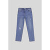 Jeans mom Enorsia Jeans taille haute, coupe droite, d&eacute;chir&eacute;s Bleu