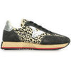 Baskets basses Victoria Cosmos Nylon Imprim&eacute; Animal Noir
