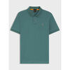 Polo BOSS Polo ajust&eacute; vert en coton stretch Vert