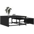 D&eacute;coration sur Grenoble : Tables basses VidaXL Tables basses gigognes bois d'ing&eacute;nierie et m&eacute;tal noir Noir Unique. . Maison & D&eacute;co > Tables basses.