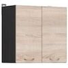 Etag&egrave;res murales Bigbuy Meuble haut JUNONA 60 cm 2 portes ch&ecirc;ne sonoma Marron Unique. . Maison & D&eacute;co > Etag&egrave;res murales.