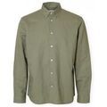 Chemises/chemisettes sur Grenoble : Chemise Selected Noos Regclay Shirt - Vetiver