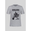 T-shirt Enorsia T-shirt graphique imprim&eacute; motard Gris Grenoble