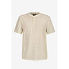 T-shirt Enorsia T-shirt Henley coupe ample &agrave; rayures cr&egrave;me Beige