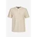 Tee-shirts sur Grenoble : T-shirt Enorsia T-shirt Henley coupe ample &agrave; rayures cr&egrave;me Beige