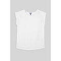 T-shirt Enorsia T-shirt &agrave; &eacute;paules rembourr&eacute;es, manches cap enroulables Blanc Grenoble