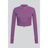 Veste Enorsia Design Jersey Manches Longues Crop Fermeture &Eacute;clair Haut Violet