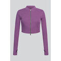 Vestes sur Grenoble : Veste Enorsia Design Jersey Manches Longues Crop Fermeture &Eacute;clair Haut Violet