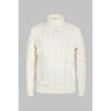 Pull Enorsia Pull Col Roul&eacute; en Coton Premium Tricot&eacute; &agrave; Torsades Beige