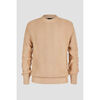 Pull Enorsia Marron clair Chevron Textur&eacute; Col rond Pull Marron