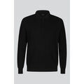 Pull Enorsia Pull en tricot noir &agrave; zip quart pour homme Noir