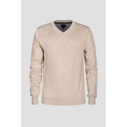 Pull Enorsia Pull beige col en V pour hommes