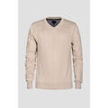 Pull Enorsia Pull beige col en V pour hommes