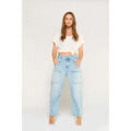 Jeans sur Grenoble : Jeans flare / larges Le Temps des Cerises Jeans balloon madie neo bleu