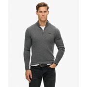Pull Superdry Pull &agrave; demi-zip tricot&eacute; brod&eacute; essentiel