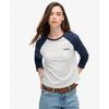 T-shirt Superdry Haut de baseball &agrave; manches longues Essential Logo