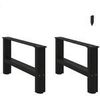 Tables basses VidaXL Pieds de table basse 60x(30-31) cm acier noir Noir Unique. . Maison & D&eacute;co > Tables basses.