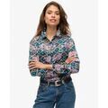 Chemises sur Grenoble : Chemise Superdry Chemisier imprim&eacute; en lurex transparent