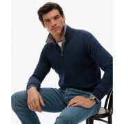 Pull Superdry Pull &agrave; demi-zip en coton Essentials