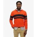 Pull Superdry Tricot &agrave; demi-zip &agrave; rayures en coton