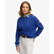 Pull Superdry Pull en tricot c&acirc;bl&eacute; ample