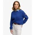 Pull Superdry Pull en tricot c&acirc;bl&eacute; ample
