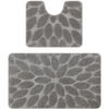 Tapis Rugsx Ensemble de salle de bain deux pi&egrave;ces 60x100 cm Gris 60x100 cm. . Maison & D&eacute;co > Tapis.