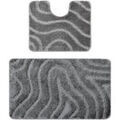 Tapis Rugsx Ensemble de salle de bain deux pi&egrave;ces 60x100 cm Gris 60x100 cm. . Maison & D&eacute;co > Tapis. Grenoble