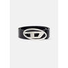 T-shirt Diesel Ceinture cuir boucle D argent vieilli - noir