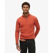 Pull Superdry Pull &agrave; demi-zip tricot&eacute; brod&eacute; essentiel