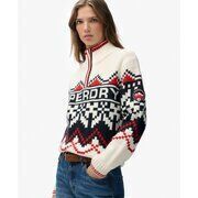 Pull Superdry Pull &agrave; demi-zip Intarsia