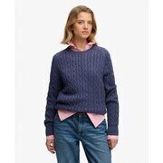 Pull Superdry Pull en tricot c&acirc;bl&eacute; d&eacute;contract&eacute;