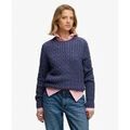 Pull Superdry Pull en tricot c&acirc;bl&eacute; d&eacute;contract&eacute;