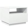 Tables basses VidaXL Table basse avec lumi&egrave;res LED blanc 50x49x40 cm Blanc Unique. . Maison & D&eacute;co > Tables basses.