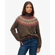 Pull Superdry Pull &agrave; col roul&eacute; Fairisle