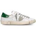 Baskets femme sur Grenoble : Baskets basses Philippe Model PRLU V031 PARIS X-VEAU_BLANC VERT V031