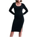 Robe courte Nike W NSW NK CHLL KNT LS MIDI DRSS